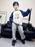 紅豆童裝男童褲子春秋款2025新款中大童薄款運動(dòng)休閑褲兒童秋裝束腳長(cháng)褲 【單件裝】藏藍/純色 130 【推薦體重46-56斤】 曬單實(shí)拍圖