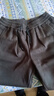 William fox&sons醋酸羊毛纖維混紡重磅長(cháng)絨呢寬松休閑冬季加絨抽繩解構裁剪休閑褲 咖色 L 曬單實(shí)拍圖