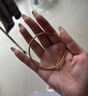 老鳳祥黃金手鐲足金999實(shí)心古法傳承素圈金手鐲結婚三金自戴送女友老婆 足金約15.3g(實(shí)心)58圈口現貨 曬單實(shí)拍圖
