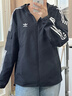 adidas經(jīng)典三條紋運動(dòng)連帽夾克外套男女秋季阿迪達斯三葉草 黑色   L 曬單實(shí)拍圖