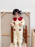 班喜迪嬰兒衣服秋冬裝嬰幼兒連體衣加絨寶寶爬服針織哈衣冬季公主外出服 米色 90cm 曬單實拍圖