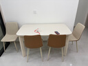 林氏家居奶油風(fēng)巖板餐桌小戶(hù)型吃飯桌子家用客廳大象腿餐桌椅組合LS575R1 【1桌4椅|1.4米】餐桌+餐椅211 曬單實(shí)拍圖
