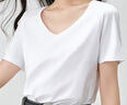 京東京造短袖T恤女10A抗菌秋季新款修身顯瘦女裝抑菌防汗 白色V領(lǐng) L 曬單實拍圖