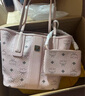 MCM【官方正品保證】LIZ 迷你輕霧粉子母包購物袋菜籃子 輕霧粉 迷你 曬單實(shí)拍圖