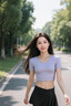 ACKDCS新款夏季帶胸墊瑜伽服短袖女普拉提訓(xùn)練健身上衣專業(yè)跑步運(yùn)動(dòng)T恤 曬單實(shí)拍圖
