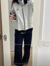 衣品元美式立領(lǐng)衛(wèi)衣女高街撞色2025秋季新款寬松插肩設(shè)計(jì)感開(kāi)衫拉鏈外套 灰色 M （90-100斤） 曬單實(shí)拍圖