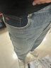森馬（Semir）森柔|牛仔褲女冬季寬松半松緊腰抓毛長(cháng)褲街頭潮酷遮胯錐形褲 牛仔黃泥染80325 L 曬單實(shí)拍圖
