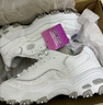 斯凱奇（Skechers）男女鞋厚底休閑舒適簡(jiǎn)約百搭運動(dòng)鞋老爹鞋小白熊 白色/WHT 38 曬單實(shí)拍圖