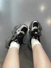 京荔娜老爹鞋女2025秋季新款百搭松糕底女鞋韓版厚底增高休閑運動(dòng)鞋女 黑色 37 (235mm) 曬單實(shí)拍圖