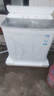 海爾（Haier）半自動(dòng)雙缸洗衣機大容量家用雙桶雙電機強勁動(dòng)力深層去污洗脫分離動(dòng)平衡脫水抗菌波輪 以舊換新 12公斤小神泡凈洗+一級能效+玻璃上蓋+移動(dòng)腳輪 曬單實(shí)拍圖