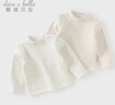 戴維貝拉（DAVE＆BELLA）女童長(cháng)袖t恤加絨兒童打底衫休閑小童上衣冬裝新款女寶寶衣服 蝴蝶印花【現貨】 110 cm（建議身高100-110cm） 曬單實(shí)拍圖
