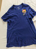 耐克NIKE男子短袖T恤 巴薩 巴塞羅那 隊徽 足球球衣HQ8401-455藍 M 曬單實(shí)拍圖