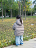 齊齊熊（ciciibear）[小暖盾95絨]齊齊熊寶寶羽絨服男女童冬裝三防加厚極寒保暖面包服 月影灰-高充絨高清潔度 100 [充絨量91.4g] 曬單實(shí)拍圖