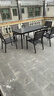 紫葉（ziye） 戶(hù)外桌椅別墅庭院露天陽(yáng)臺鋁合金休閑簡(jiǎn)約室外鑄鋁桌椅 6+1【180x90長(cháng)桌】 曬單實(shí)拍圖