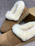 UGG秋季女士時(shí)尚舒適茸茸毛圈口平底休閑樂(lè )福鞋懶人毛毛鞋1119002 CHE | 栗色 38 曬單實(shí)拍圖