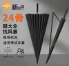 米波迪（Meebordi）加大雨傘直桿24骨長(cháng)柄商務(wù)雙人傘超大加厚直桿防風(fēng)傘抗風(fēng)加大黑色 曬單實(shí)拍圖