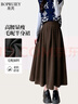 帛芮年輕媽媽毛呢半身裙女春秋款高腰寬松顯瘦軟糯中長(cháng)款半身裙 曬單實(shí)拍圖