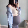 煦凜【日本】孕婦打底褲秋季不勒肚子外穿春秋褲子小個子瑜伽長褲秋裝 活性黑-全腰無縫 M 【推薦80-110斤】 曬單實拍圖