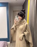 恒源祥羊毛圍巾保暖羊羔絨素色加長(cháng)圍巾女款時(shí)尚百搭披肩女士2026新款 卡其色加厚親膚不起球 曬單實(shí)拍圖