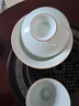 蘇氏陶瓷（SUSHI CERAMICS）汝窯卵青 三才蓋碗開(kāi)片可養金線(xiàn)初放功夫茶具泡茶碗 曬單實(shí)拍圖