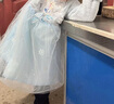 G.DUCKKIDS小黃鴨女童愛(ài)莎公主裙子秋冬冰雪奇緣艾莎兒童連衣裙禮服女孩禮物 藍色 100 尺碼2~3歲【 90-100cm】 曬單實(shí)拍圖