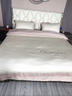 水星系列家紡高級感母嬰級A類(lèi)200支長(cháng)絨棉四件套花卉刺繡被套全棉輕奢床上用品 小香系列-奶茶白紫晶粉 200支 1.8 床單款 （被套200*230cm） 曬單實(shí)拍圖