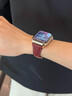 方哲品牌原裝適用蘋(píng)果iwatch S11手表帶S10/S9/S8夏季新款幸運四葉草磁吸扣Ultra3/2真皮女款透氣腕帶 酒紅色金扣  適用iwatch S11/S10【42MM表盤(pán)】 曬單實(shí)拍圖