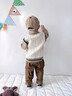 G.DUCKKIDS英倫男童學(xué)院風(fēng)秋裝套裝2025新款寶寶衣服春秋季嬰兒童小孩三件套 深卡其布色 cm 110 曬單實(shí)拍圖