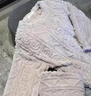 幸棉（LUCKMEEY）珊瑚絨家居服套裝麻花絨長(cháng)毛絨保暖可外穿睡衣情侶款厚防靜電秋冬 女款香芋紫 M （女款90-110斤） 曬單實(shí)拍圖