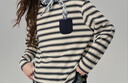 佐丹奴 [盧正義明星款]純棉撞色復古風(fēng)條紋寬松長(cháng)袖T恤女18325516 06藍杏條紋 XL 曬單實(shí)拍圖