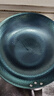 金存章丘炒鍋鐵鍋炒菜鍋圓底家用無(wú)涂層老式錘印輕便款木把32cm已開(kāi)鍋 曬單實(shí)拍圖