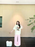 一寸相思純棉杏色短袖t恤女2025新款爆款夏季時尚小熊卡通印花上衣體恤潮 杏色-疑問小熊 XL (110-125斤） 曬單實拍圖