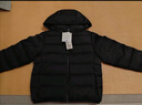 優(yōu)衣庫童裝男童女童高級輕型羽絨連帽外套帽子可拆卸471377 09 黑色 130 曬單實(shí)拍圖