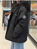 波司登（BOSIDENG）25年新款羽絨服90絨女短款連帽保暖防風(fēng)修身加厚外套B250245112XS 黑色|8056-經(jīng)典極簡風(fēng) M 165/88A 體重約125-140斤 曬單實(shí)拍圖