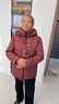 唐致中老年羽絨服女短款新中式媽媽冬季外套60歲老人奶奶太太加厚冬裝 【新國標90絨】安可拉紅 2XL 【建議106-120斤】送運費險 曬單實(shí)拍圖