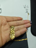 中銀億金吉言招財碎碎冰黃金吊墜女足金平安掛墜生日情人節禮物送女友老婆 碎碎冰吉言暴富吊墜 金重約5g【無(wú)配鏈】 曬單實(shí)拍圖