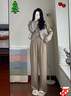 皮爾卡丹（pierre cardin）美拉德小香風(fēng)毛呢外套女秋冬2025新款復(fù)古顯瘦小個(gè)子加厚上衣 灰咖色 加厚 S 80-100斤 曬單實(shí)拍圖