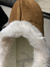 外穿雪地靴高幫棉鞋女棉靴秋冬季女包頭拖月子鞋居家棉拖鞋保暖鞋 卡其色 38-39 適合37-38 曬單實(shí)拍圖