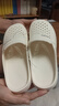 卡帝樂(lè )鱷魚(yú)（CARTELO）官方包頭涼拖鞋女輕便防滑外穿夏季時(shí)尚平底海邊沙灘洞洞鞋百搭半 米白色旗艦款 37 建議36碼腳穿 曬單實(shí)拍圖