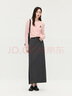 歐時(shí)力（OCHIRLY）OCHIRLY 兔絨羊毛針織外套女開(kāi)衫毛衣軟糯保暖2025秋季新品 粉紅 S 曬單實(shí)拍圖