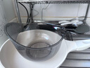 優(yōu)勤（YOUQIN）廚房淘米神器洗米篩淘米盆瀝水籃子家用多功能淘菜洗水果盆子 【細密瀝孔】透明黑 曬單實(shí)拍圖