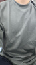 優(yōu)衣庫男女裝大師T AIRism棉混紡圓領(lǐng)T恤長袖上衣475349 469922 475349/58深綠色 M /170/92A 曬單實拍圖