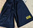 ASK JUNIOR童裝兒童褲子男童速干褲夏裝透氣冰感短褲休閑跑步褲 藏青色 170 曬單實(shí)拍圖