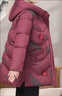 恒源祥老年人羽絨服女中長(cháng)款加厚2025新款冬季媽媽繡花冬裝老奶奶外套 2305紫紅色 L 建議90-110斤 曬單實(shí)拍圖