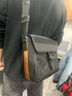 ELLE HOMME男士單肩包 潮流輕便帆布斜挎包 防潑水休閑手機包男包5031黑色 曬單實(shí)拍圖