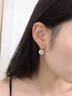 戚小米S925純銀珍珠耳釘女明星同款耳環(huán)2025新款輕奢高級感仿珍珠耳飾 S925銀珍珠耳釘一對【12mm】 曬單實(shí)拍圖