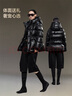 高梵楊冪同款黑金鵝絨服女王5.0五格女士泡芙羽絨服時(shí)尚百搭加厚外套 黑色 L 曬單實(shí)拍圖