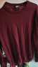 優(yōu)衣庫男裝女裝精紡美利奴羊毛圓領(lǐng)針織衫/毛衣毛衫25新款478535 18 暗紅色 M /170/92A 曬單實(shí)拍圖