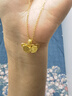 中銀億金花絲蝴蝶黃金項(xiàng)鏈女古法足金吊墜掛墜生日中秋節(jié)禮物送女友老婆 古法花絲蝴蝶吊墜+足金鏈-活動(dòng)款【金重約5.2g】 曬單實(shí)拍圖