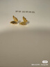 周六福（ZLF） 黃金耳飾女款5G足金耳釘金輝之翼蝴蝶夢幻森林系列 計價 一對-1.69g 曬單實拍圖